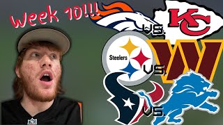 My WEEK 10 NFL PREDICTIONS [upl. by Trainor]