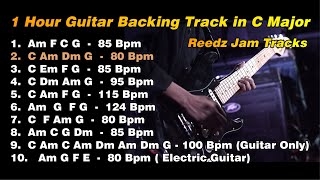 C Major Guitar Backing Track Compilation 1 Hour  Pop Rock Ballads [upl. by Fairleigh]