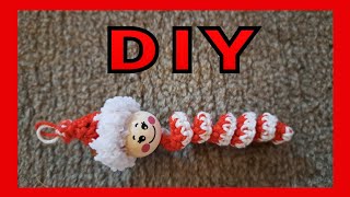 Weihnachtliches Sorgenwürmchen häkeln • DIY  Julebuergerfee [upl. by Uah]