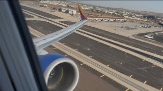 FULL POWER Southwest Boeing 737800 Takeoff from Phoenix Sky Harbor [upl. by Aleksandr]