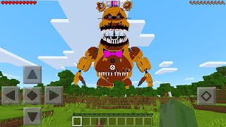 I Found FIVE NIGHTS AT FREDDYS 4 Mobs in Minecraft Pocket Edition [upl. by Araec]