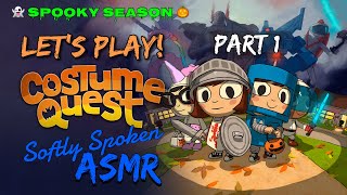 ASMR softly spoken Lets Play for Halloween  Costume Quest  part one [upl. by Aicilram279]