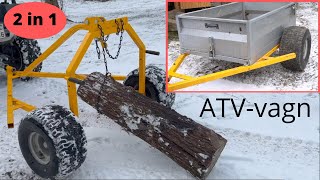 Gårdsvagn amp Lunningsvagn i en Bästa ATV trailer till din fyrhjuling [upl. by Aicilegna]