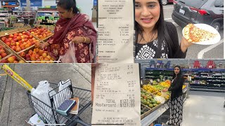 Vlog 8  Doing Groceries in Canada  Walmart  Indian Supermarket  Cheesy Pizza  Grocery Bills [upl. by Naras209]