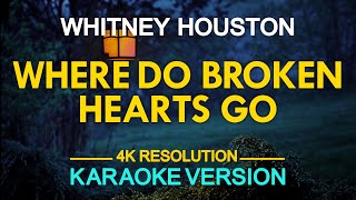 WHERE DO BROKEN HERTS GO  Whitney Houston KARAOKE Version [upl. by Leblanc]