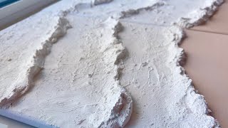 DIY Texture Mix using Plaster of Paris  Ocean Waves Textured Art [upl. by Calli]