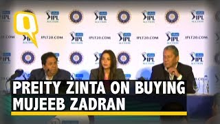 IPL Auction 2018 Preity Zinta Reacts to Buying Afghan Spinner Mujeeb Zadran  The Quint [upl. by Baily]