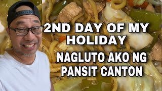 2ND DAY OF MY HOLIDAY NAGLUTO AKO NG PANSIT CANTON 2ndday holiday pansit canton [upl. by Pentheam]