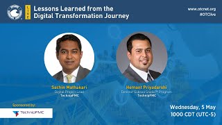 OTC Live Lessons Learned from the Digital Transformation Journey [upl. by Sivek]