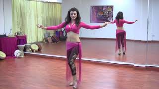 StepFlix Belly dance Level 1 basic step 11 hip lifts amp crescents [upl. by Fairfax]