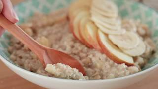 Porridge pomme banane à la cannelle  Huile bébé Quintesens [upl. by Bridwell]