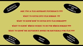 VLSI ROADMAP  ALL ABOUT VLSI DOMAIN  COURSES TO LEARN FOR VARIOUS DOMAIN IN VLSI  BOOKS TO REFER [upl. by Idnib]