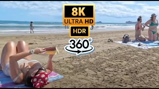 VR 360° Beach Walking  Saler Beach  Virtual 3D Walking Tour  12 09 2024  8K [upl. by Aspia]