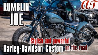 2022 HarleyDavidson STREET BOB 114 Custom RUMBLIN’ JOE  AampT Design [upl. by Annodas]