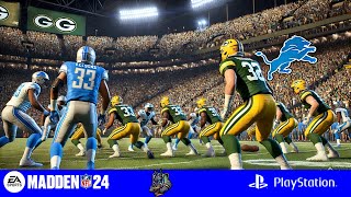 Green Bay Packers vs Detroit Lions  Madden 24 Gameplay Showdownquot [upl. by Peterec]