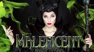 MALEFICENT MAKEUP TUTORIAL  Halloween 2014 [upl. by Isobel]