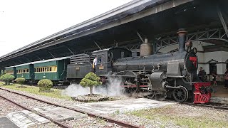 B 51 steam locomotive at Spoorweg Station Ambarawa Railway Museum [upl. by Trumann]