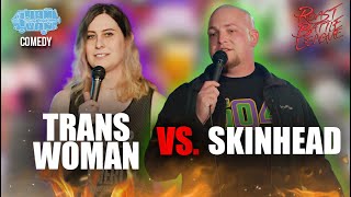 Trans Woman vs Skinhead Roast Battle Comedy  Effie Meadows vs Nate Welch [upl. by Merrel]