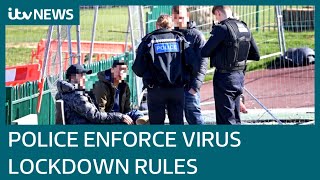 Police enforce UK Governments coronavirus lockdown rules  ITV News [upl. by Neenej]