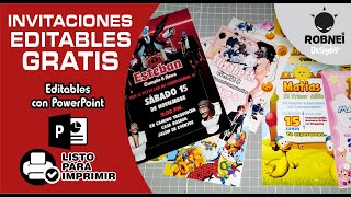 Invitaciones Editables GRATIS en Powerpoint [upl. by Read988]