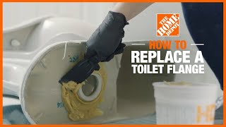 How to Replace a Toilet Flange  Toilet Repair  The Home Depot [upl. by Eelirem]