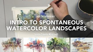 Intro to Spontaneous Watercolor Landscape Painting with Steve Mitchell  Lesson 1 of 4 [upl. by Metah]