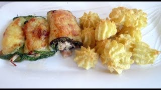 Receta Rollitos De Calabacin Zucchini Pollo Y Queso  Silvana Cocina Y Manualidades [upl. by Pretrice]