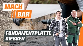 Fundamentplatte gießen – Bodenplatte für dein Gartenhaus selber bauen  OBI [upl. by Walton]