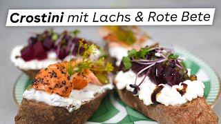 Zwei CrostiniVariationen Gesundes Abendbrot ohne Kochen [upl. by Clareta384]