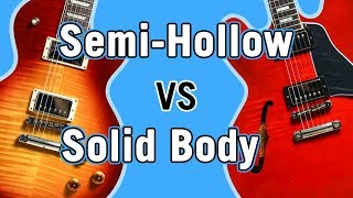 SemiHollow vs Solid Body Tone Comparison [upl. by Haridan]