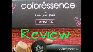 Coloressence Panstick FS1 Natural Brown Review  omnistyles [upl. by Jacquenetta]