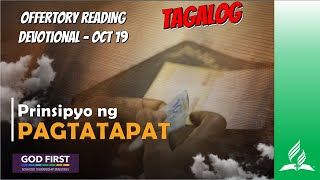 TAGALOG OFFERTORY READING  OCT 19 PRINSIPYO NG PAGTATAPAT [upl. by Errecart]