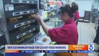 New California 20 minimum wage for fast food workers begins [upl. by Ilene]