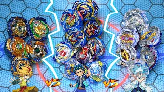 The ALL MIGHTY Triple Evolution Bey Battle  Beyblade Burst Team Battle [upl. by Enenaej743]