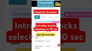 chartink screener for intraday stocks selection  intraday trading strategy  shorts  ytshorts [upl. by Woods185]