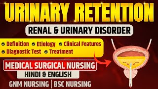 Urinary retention  causes symptoms diagnosis treatment [upl. by Jacynth]