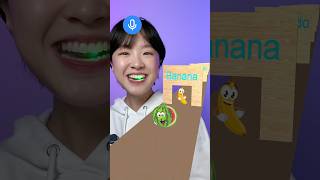 English Test with flashing mouthpiece 🥕🍎🍉🍊 fruitchallenge [upl. by Tanny]