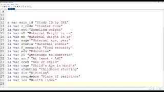 How to define variable label in Stata Session5 [upl. by Ardnaeel442]