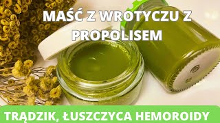 Maść z wrotyczu z propolisem Idealna na trądzik łuszczycę hemoroidy wrotycz zioła propolis [upl. by Carolann518]