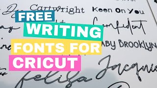 FREE writing fonts to use with your Cricut [upl. by Ynohtona522]