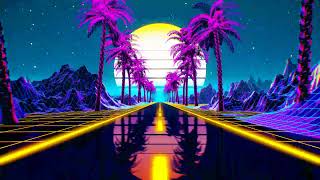 80s Retro Futuristic Videogame Landscape Screensaver 4K [upl. by Ennaoj]