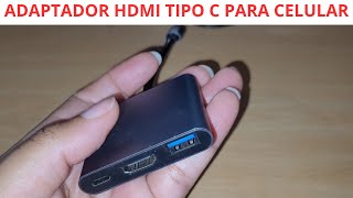 melhor adaptador tipo C para espelhamento HDMI em TV celular tablet projetor [upl. by Juliano658]