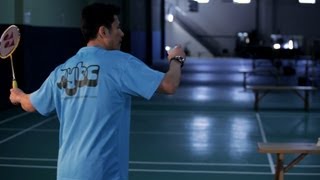 How to Long Serve  Badminton Lessons [upl. by Perkoff298]