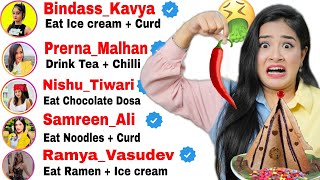 BIG Youtubers Decide WEIRD Food for Me 🤮 Ulti Kar Diya 😱 [upl. by Alleuqahs]