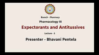 Pharmacology  III  Expectorants And Antitussives  AKTU Digital Education [upl. by Kristie]