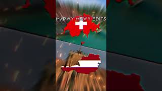 Switzerland vs Austria history statecomparison vs geography country1v1 edit empirecomparison [upl. by Ddet598]