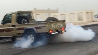 استعراض شاص تيربو  Turbo Land Cruiser Pickup Burnout [upl. by Relyt]