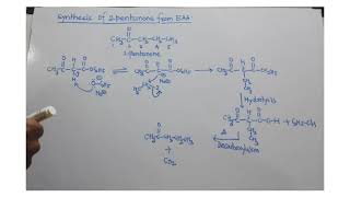 Synthesis of 2pentanone from ethyl aceto acetate [upl. by Gatian]