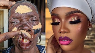 UNBELIEVABLE 😱😳🔥✂️ VIRAL BRIDAL MAKEUP amp GELE TRANSFORMATION💄MAKEUP TUTORIAL [upl. by Eitteb620]