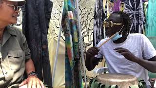 Celebrating Juneteenth 2021 Playing Kutiro Drums in Leimert Park [upl. by Calendre]